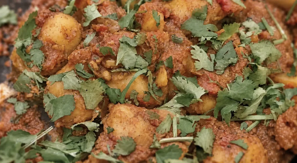 Bombay Aloo, prepared and ready to serve.