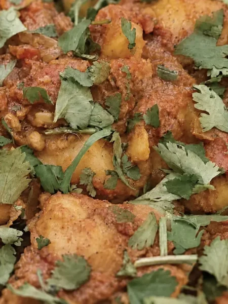 Bombay Aloo, prepared and ready to serve.