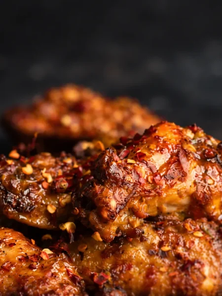Buffalo Chicken Wings, prepared and ready to serve.
