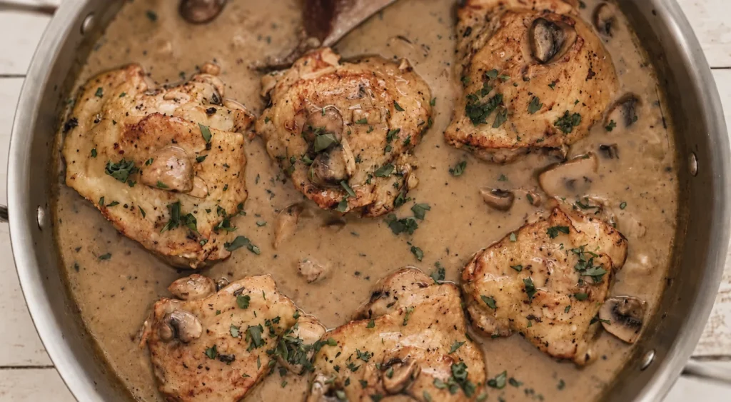 Chicken Fricassée, prepared and ready to serve.