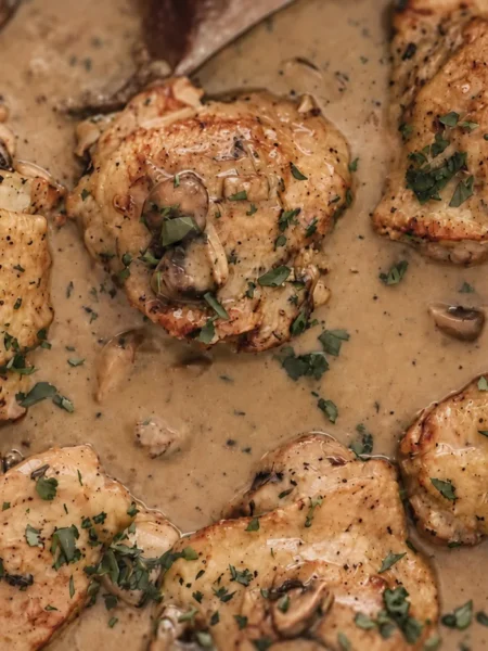 Chicken Fricassée, prepared and ready to serve.
