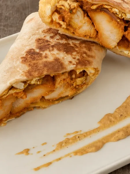 Chicken and Goat's Cheese Quesadilla, prepared and ready to serve.