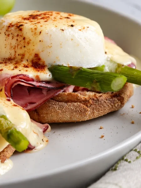 Eggs Benedict, prepared and ready to serve.
