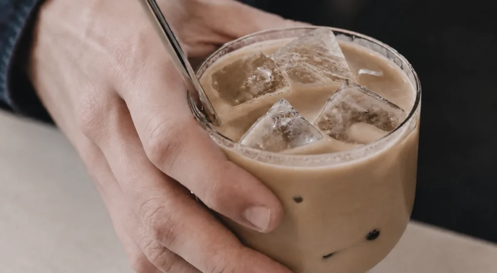 Moose Milk, prepared and ready to serve.