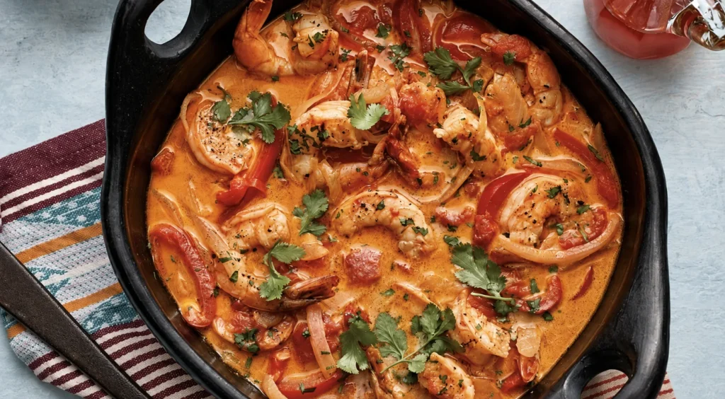 Moqueca (Brazilian Seafood Stew), prepared and ready to serve.