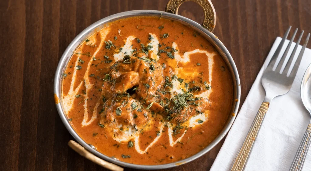 Murgh Makhani (Butter Chicken), prepared and ready to serve.