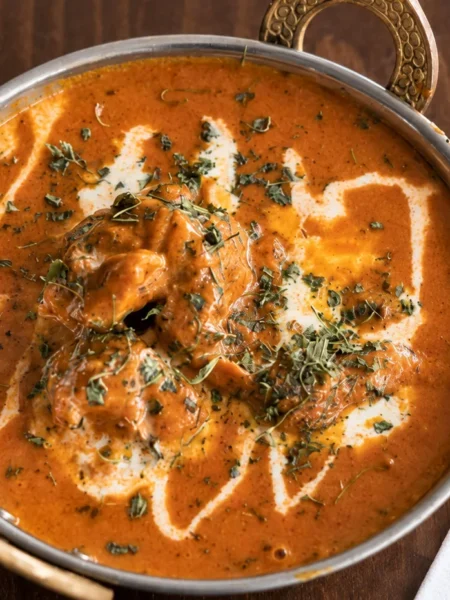 Murgh Makhani (Butter Chicken), prepared and ready to serve.
