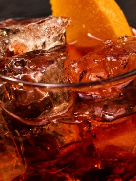 Negroni Cocktail, prepared and ready to serve.