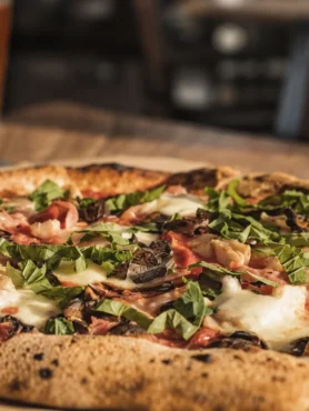 No-Pizza-Oven Pizza, prepared and ready to serve.
