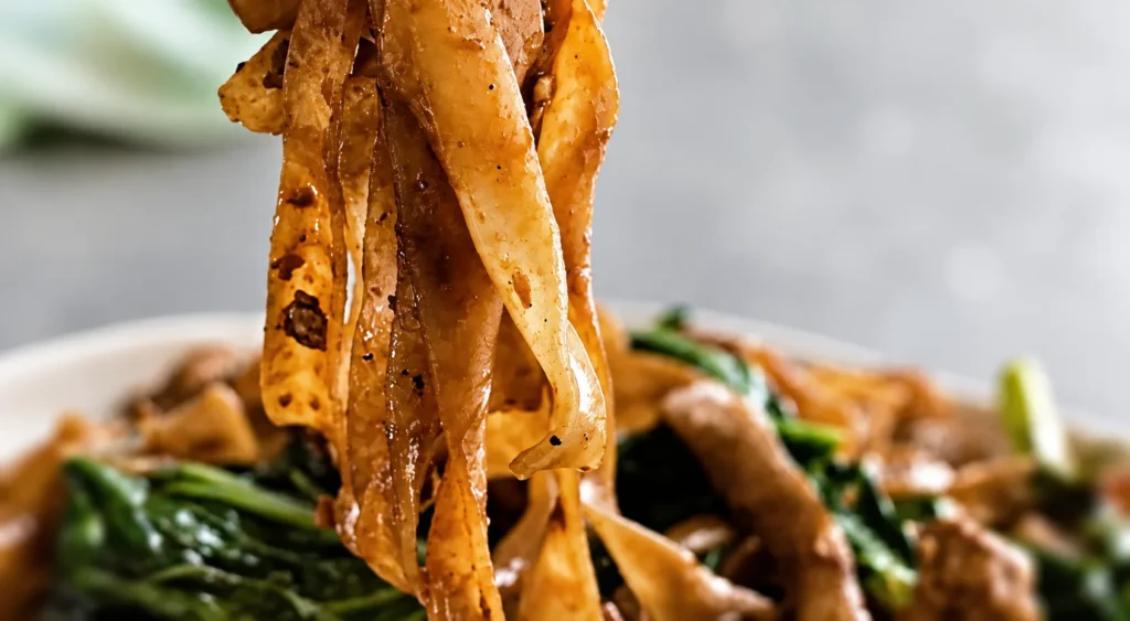 Pad See Ew (Thai Stir-Fried Noodles), prepared and ready to serve.