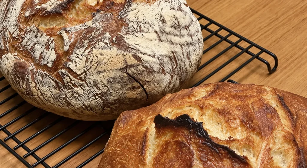 Pagnotta (Crusty Italian Semolina Bread), prepared and ready to serve.