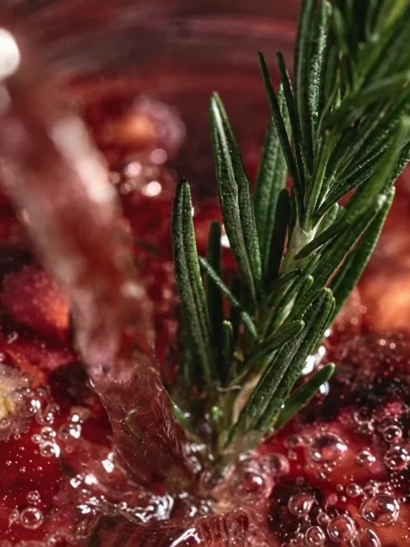 Sloe Gin Fizz, prepared and ready to serve.
