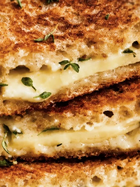 The Not So Humble Cheese Toastie, prepared and ready to serve.