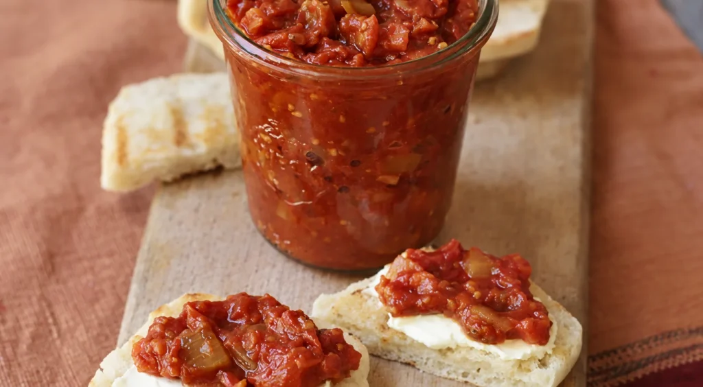 Tomato Chutney, prepared and ready to serve.