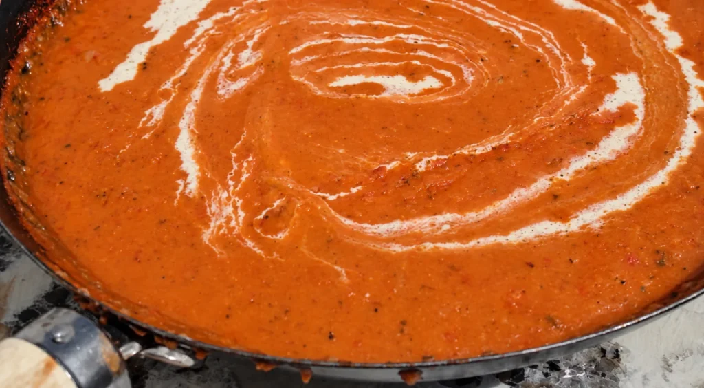 Mexican Tomato Soup, prepared and ready to serve.