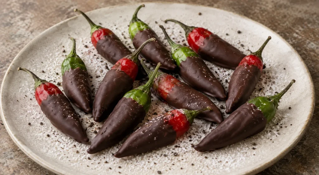 Vodka Cioccolatini al Peperoncino, prepared and ready to serve.