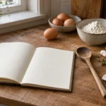 A calm home kitchen prepared for the beginning of a cooking journey